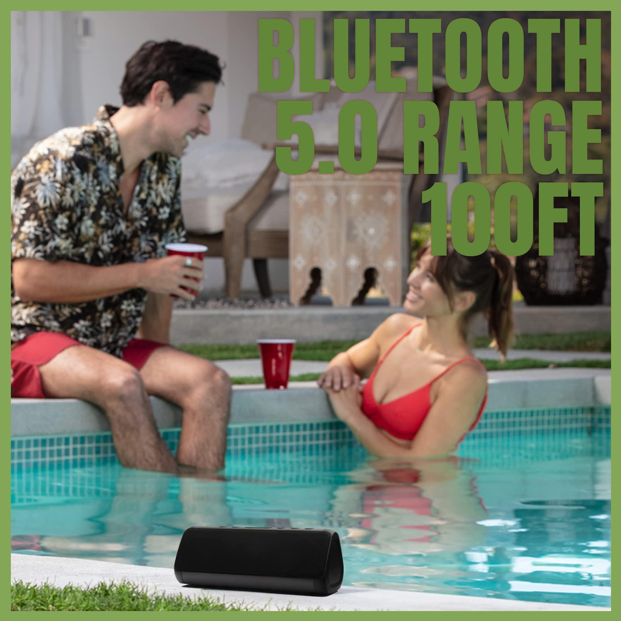 Cambridge Soundworks OontZ Pro Waterproof Bluetooth Speaker, 21-Watts Louder Volume, Exceptional Sound & Bass, 100ft Wireless Range, Play Two Together for Dual Stereo, Bluetooth Speakers (Black)