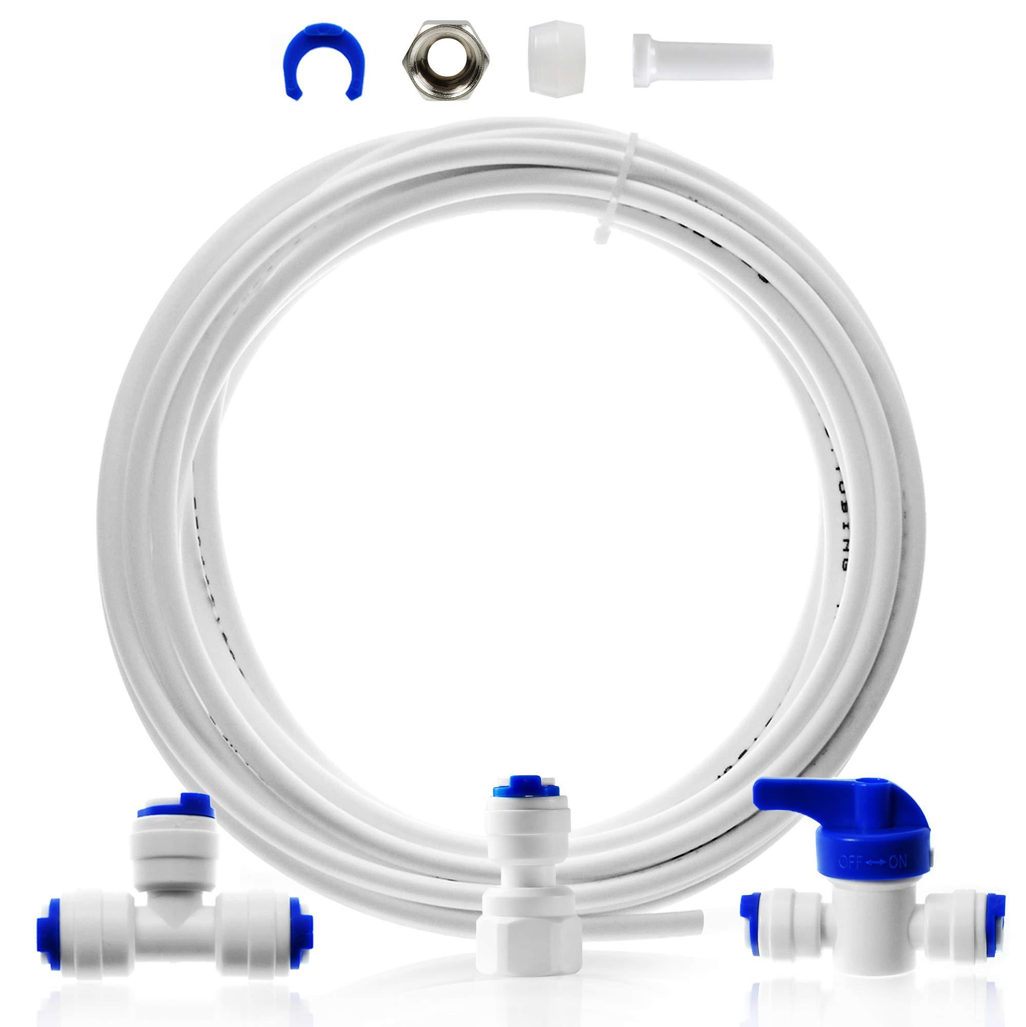 iSpring iSpring ICEK Ultra Safe Fridge Water Line Connection and Ice Maker Installation Kit for Reverse Osmosis RO Systems & Water Filters, 1/4\", 20 feet
