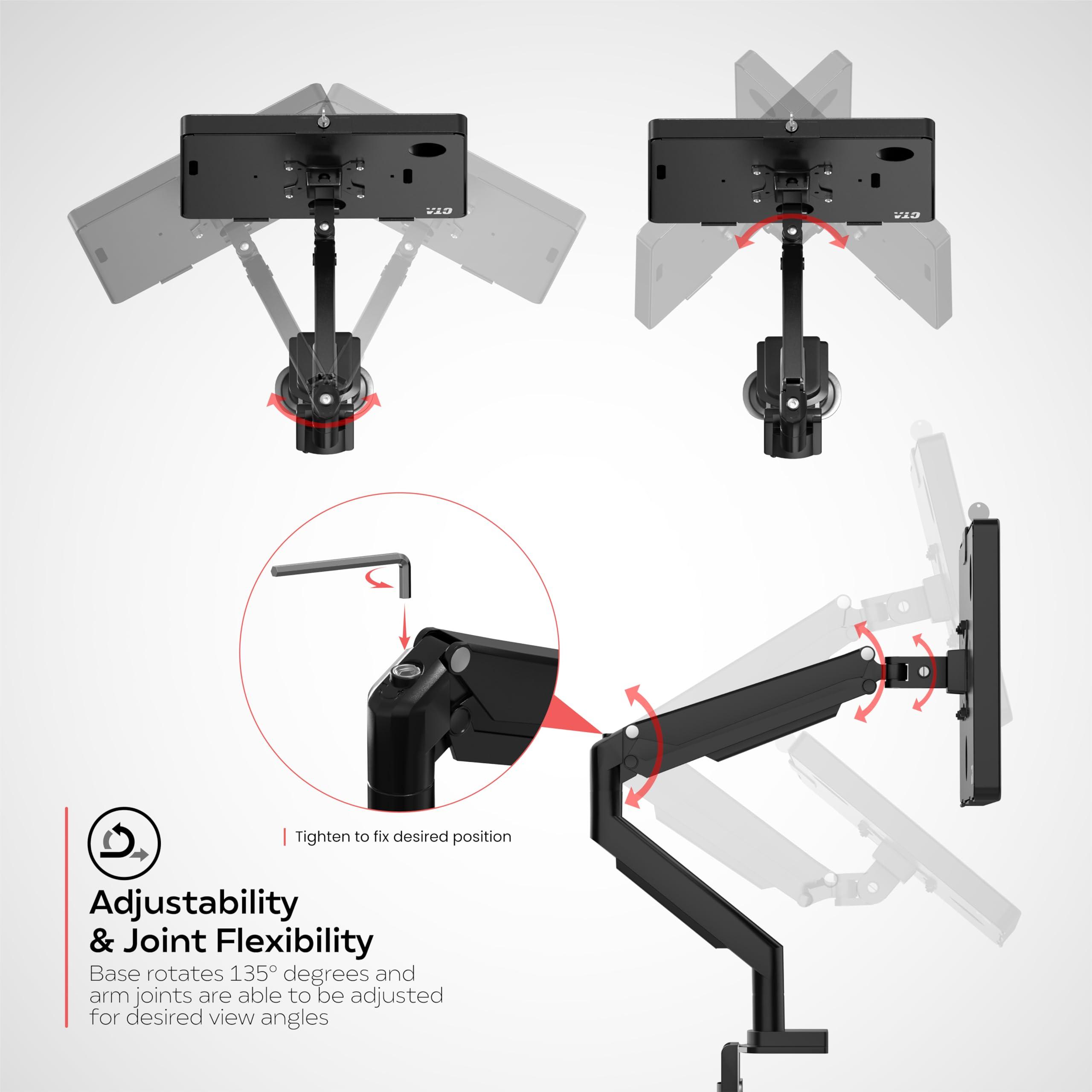 CTA Digital Tablet Mount & Enclosure CTA Locking Tablet Mount USB Hub & Paragon Enclosure for iPad Air 11" M2 (2024) - iPad Pro 11" M4 (2024) - iPad 10.2" 7/8/9 Gen - Lenovo Tab 4 - Galaxy Tab S5E (PAD-LTMUH2E)