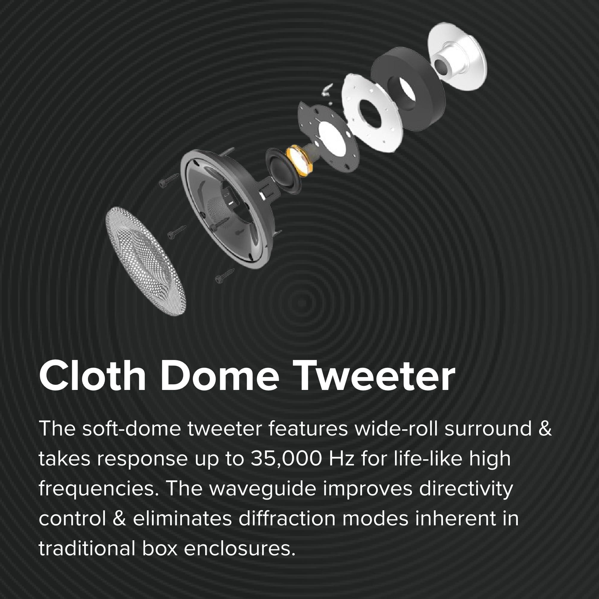 ELAC ELAC Debut 2.0 C6.2 Center Channel Speaker, Black - 1 Cloth Dome Tweeter & Dual 6.5 Aramid Fiber Woofers - 2-Way Bass Reflex - Up to 35,000 Hz Response