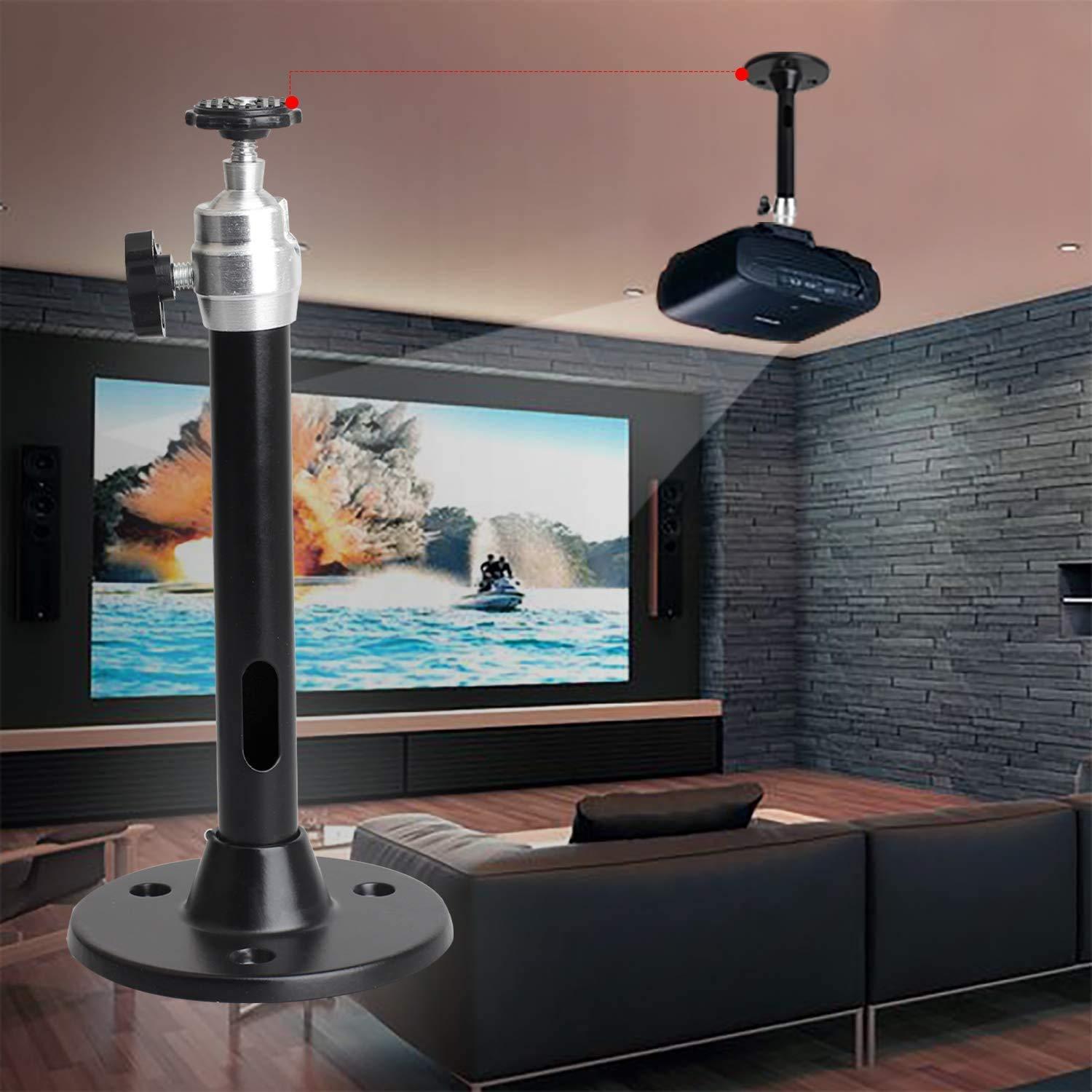 YiePhiot YiePhiot Mini Ceiling Wall Projector Mount Stand Compatible with QKK, DR.J, DBPOWER, Anker, VANKYO, AAXA, Jinhoo, PVO, TMY, AuKing and Most Other Mini Projector (175mm, Black)