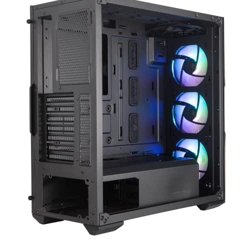 Cooler Master Cooler Master MasterBox TD500 Mesh Airflow ATX Mid-Tower with Polygonal Mesh Front Panel, Crystalline Tempered Glass, E-ATX up to 10.5", Three 120mm ARGB Lighting Fans