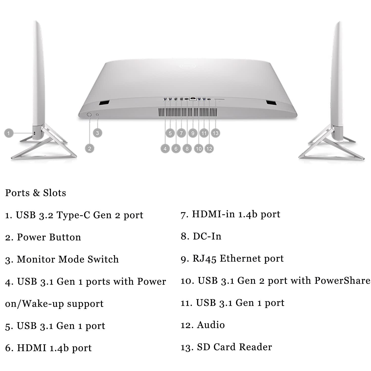 Dell Dell [Windows 11 Pro] Inspiron 5400 24 Business All-in-One Desktop, 23.8" FHD Touchscreen, Intel Quad-Core i5-1135G7 (Beat i7-1065G7), 12GB DDR4 RAM, 256GB PCIe SSD + 1TB HDD, WiFi 6, Bluetooth 5.1
