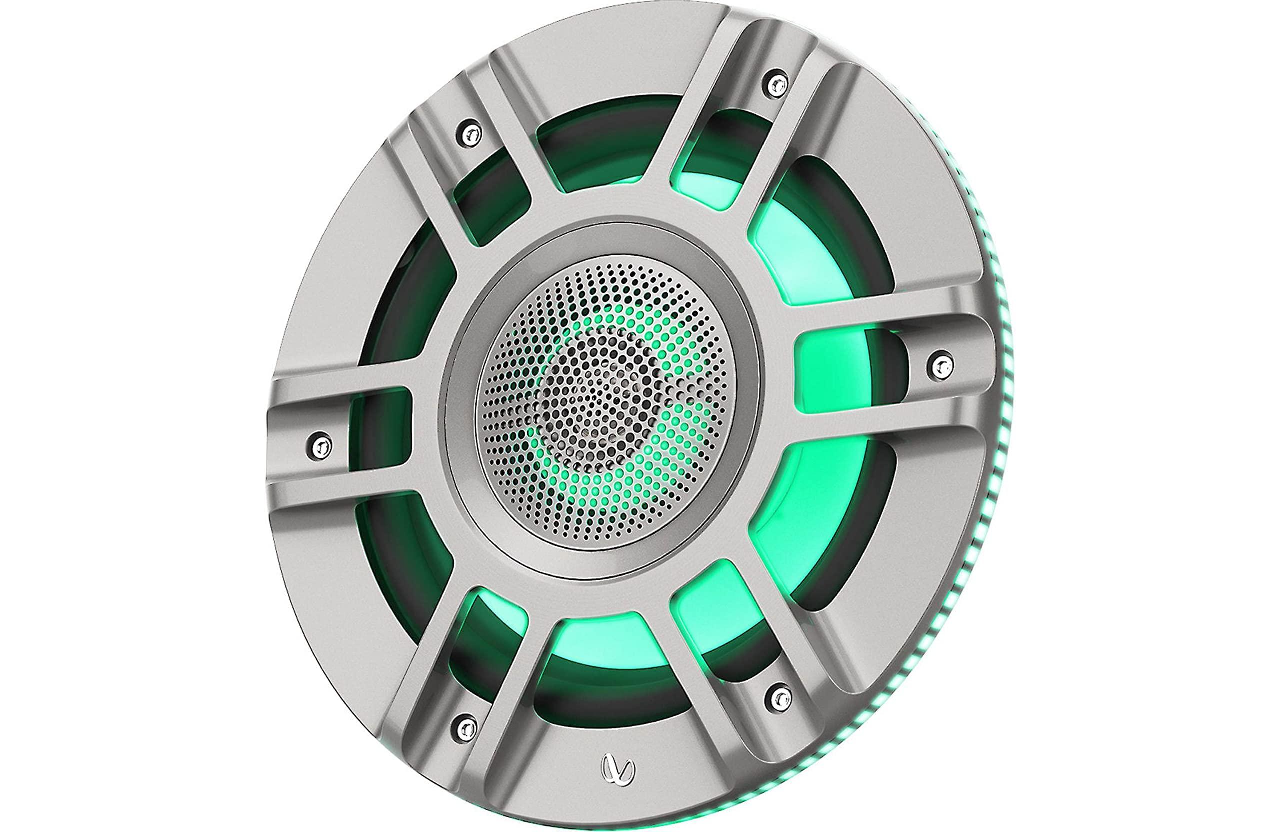 Infinity Infinity Mobile Kappa Marine 8\" 3 Way Premium Marine Speaker RGB Lighting - Titanium Convertible Design/Component mounting (Renewed)
