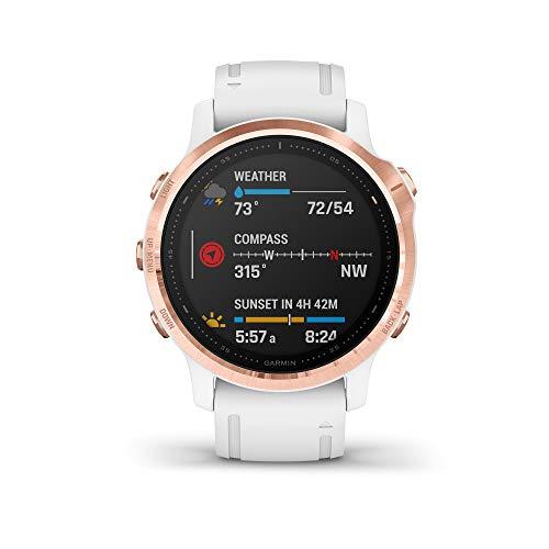 Garmin Garmin Fenix 6s pro GPS Watch - Rose Gold with White Band