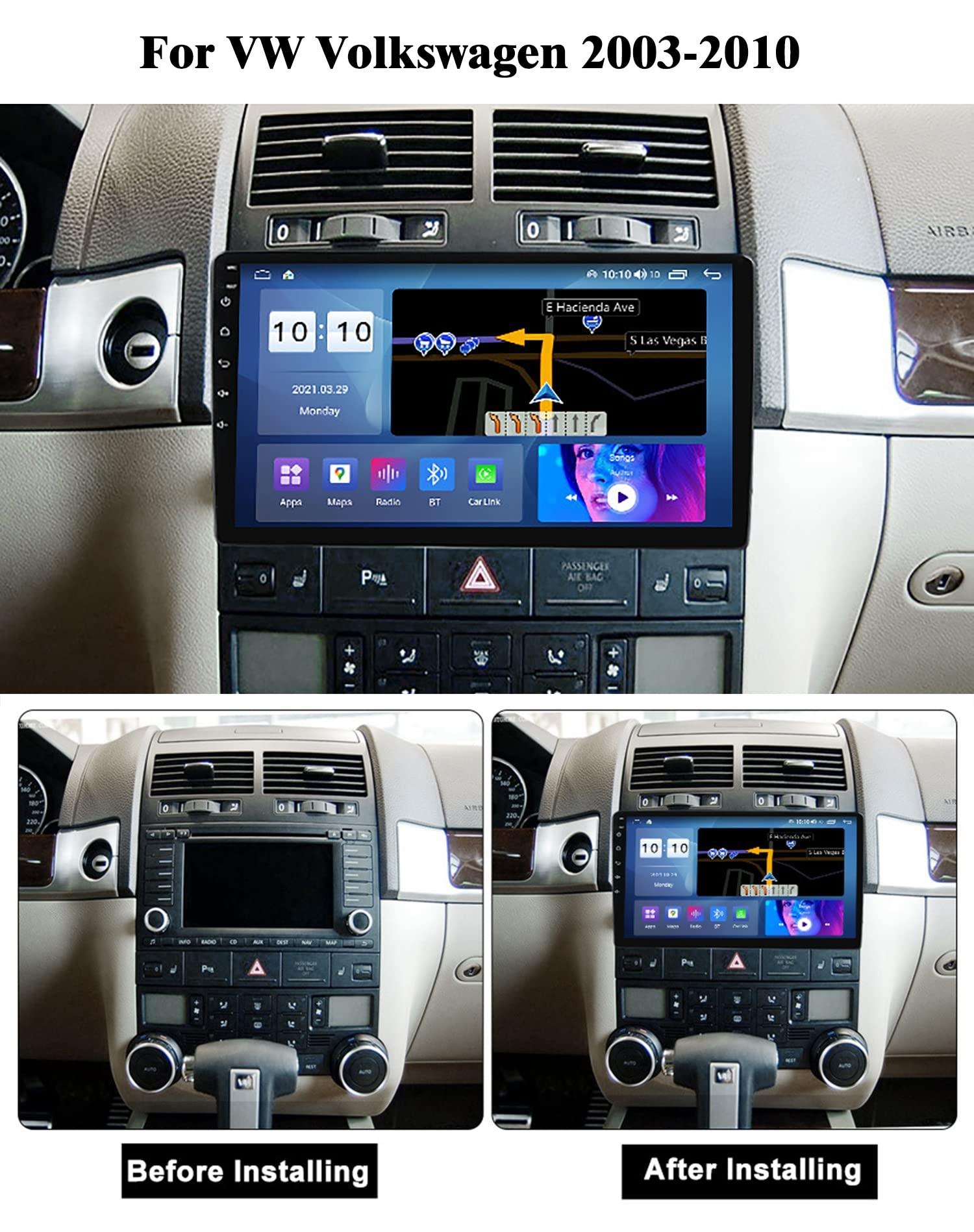 Charmstep Car Stereo Radio for Volkswagen VW Touareg 2003-2010 Android 11 9 Inch Touch Screen Navigation Head Unit with Bluetooth WiFi Backup Camera USB SWC,M300s/3+32g