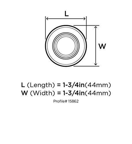 Amerock Amerock | Cabinet Knob | Matte Black | 1-3/4 inch (44 mm) Diameter | Inspirations | 1 Pack | Drawer Knob | Cabinet Hardware