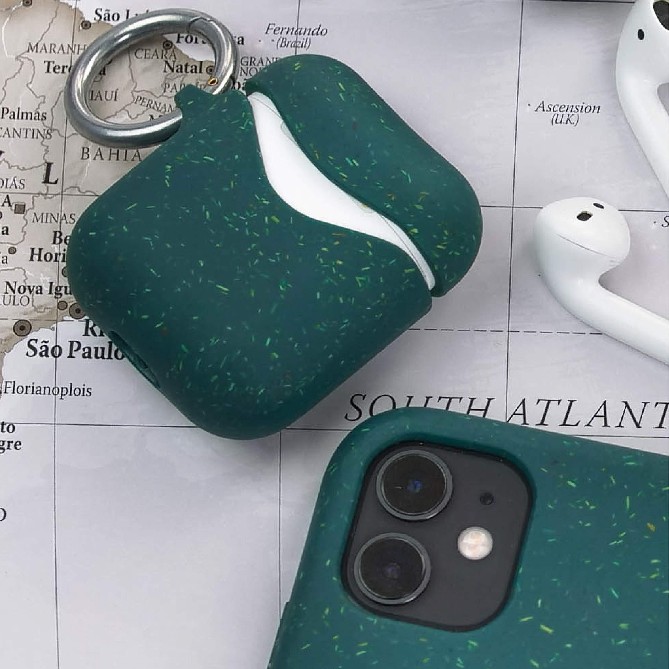 Pela Pela: Airpods Case (1st and 2nd Generation) | Comfortable, Durable & Sleek Case Made from Plants (Green)