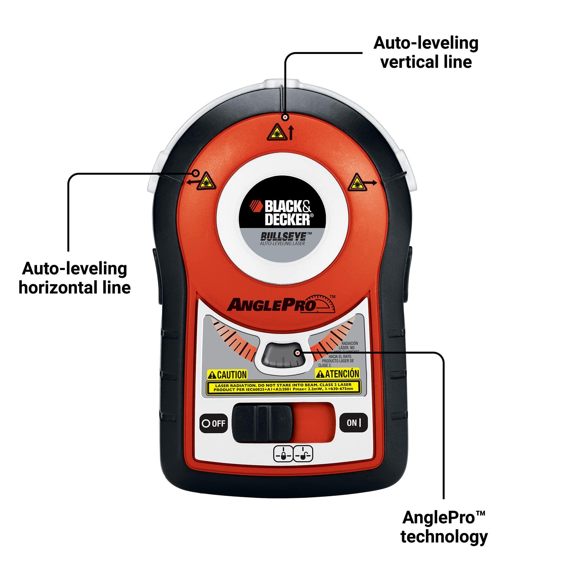 BLACK+DECKER BLACK+DECKER BullsEye Auto-Leveling Laser with AnglePro (BDL170)