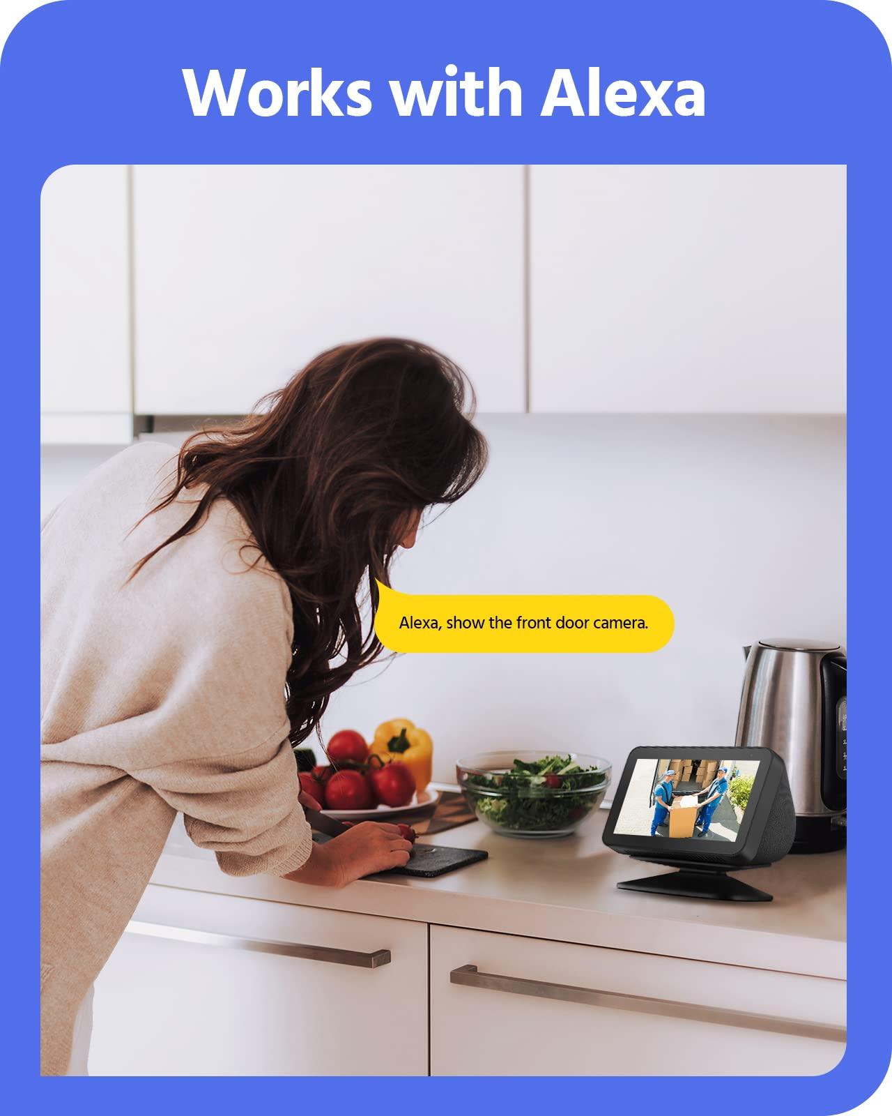 ANNKE ANNKE 5MP 8CH Home Security Camera System, 4pcs Wired C500 Outdoor PoE IP Cameras Compatible with Alexa, Color Night Vision, Smart Motion Detection, Remote Access, NO Hard Drive - H500