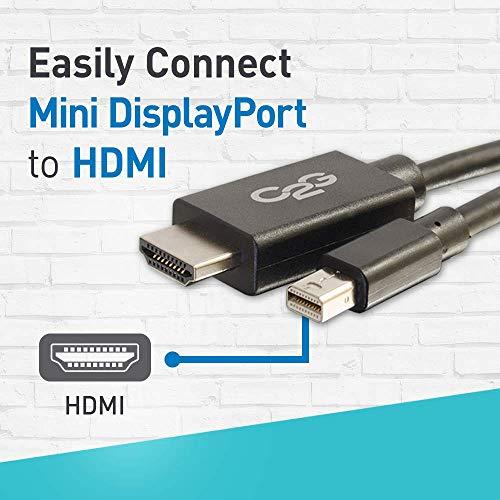 C2G C2G Mini Display Port Adapter, Display Port to HDMI, Male to Male, Black, 3 Feet (0.91 Meters), Cables to Go 54420
