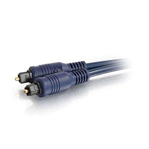 C2G Legrand - C2G Toslink Optical Digital Cable, Blue Toslink Optical cable, 0.5 Meter (1.6 Foot) Toslink Digital Optical Audio Cable, 1 Count, C2G 40389 - TAA Compliant