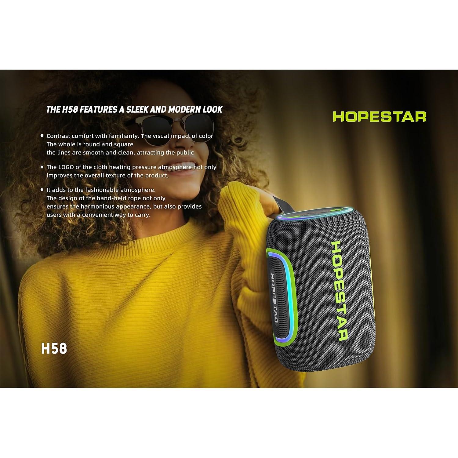 WorryFree Gadgets Portable Wireless Waterproof Bluetooth Speaker, 65W Output, 8000mAh Battery, RGB Lights, EQ Modes, 10M Range, TWS Connection, AUX/TF Card (Blue)