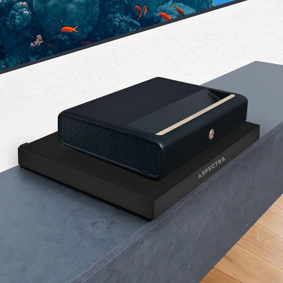 Spectra Projection Spectra Projection Slider Tray for Ultra Short Throw Laser Projectors | Easy to Adjust UST Projector Sliding Tray For Optimal Image Size | Works With Any TV Cabinet | Black Matte Finish