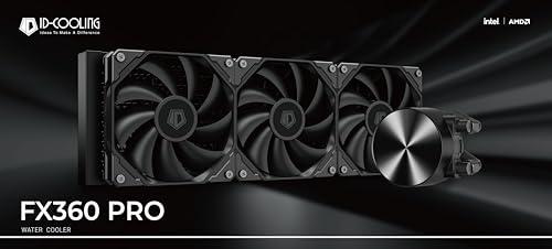 ID-COOLING ID-COOLING FX360 PRO Liquid CPU Cooler for Desktop - 360mm AIO Cooler, 3 x 120mm High-efficient Fans, Special CD Pattern Pump Header, Intel & AMD Compatible