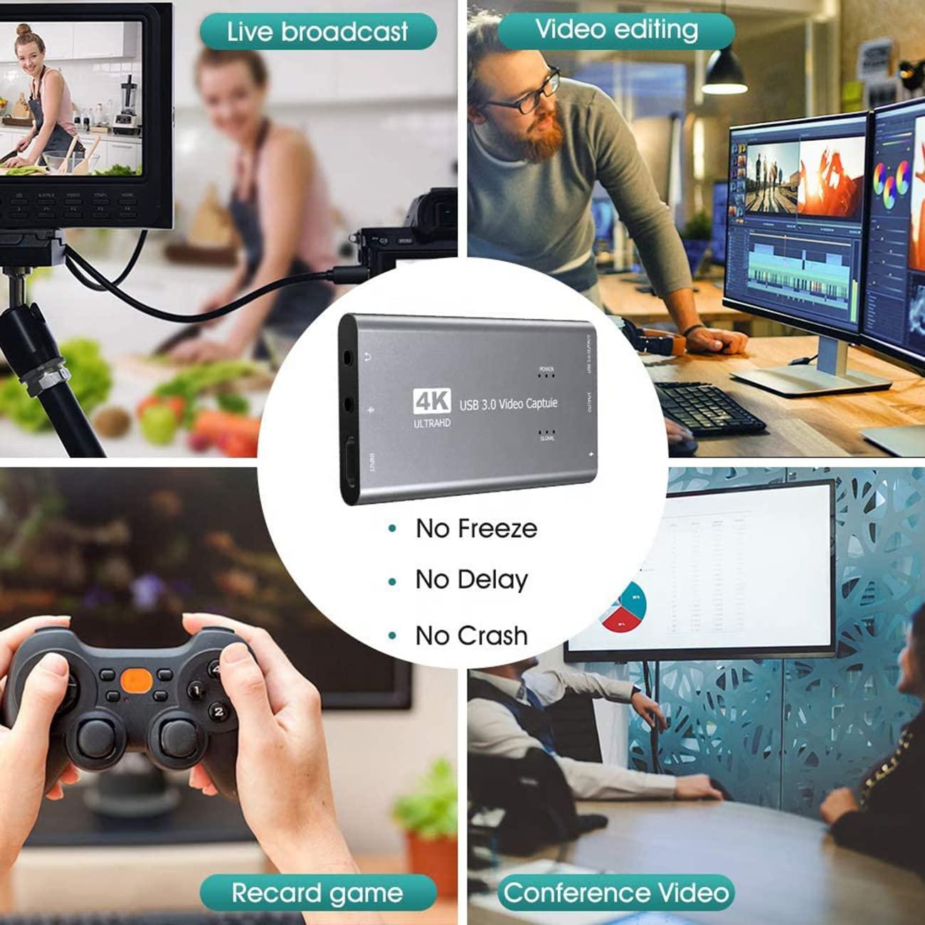 HGFSGGGREEHY Hdmi to USB 3.0 Video Capture Box Full HD 1080P 4K Game Live Recording Device