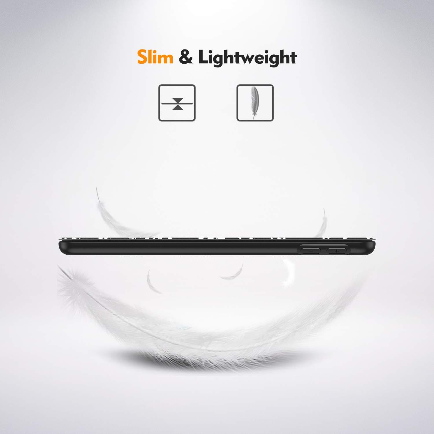 Fintie Fintie SlimShell Case for iPad 9th / 8th / 7th Generation (2021/2020/2019 Model) 10.2 Inch - [Built-in Pencil Holder] Soft TPU Protective Stand Back Cover, Auto Wake/Sleep, Composition Book Black