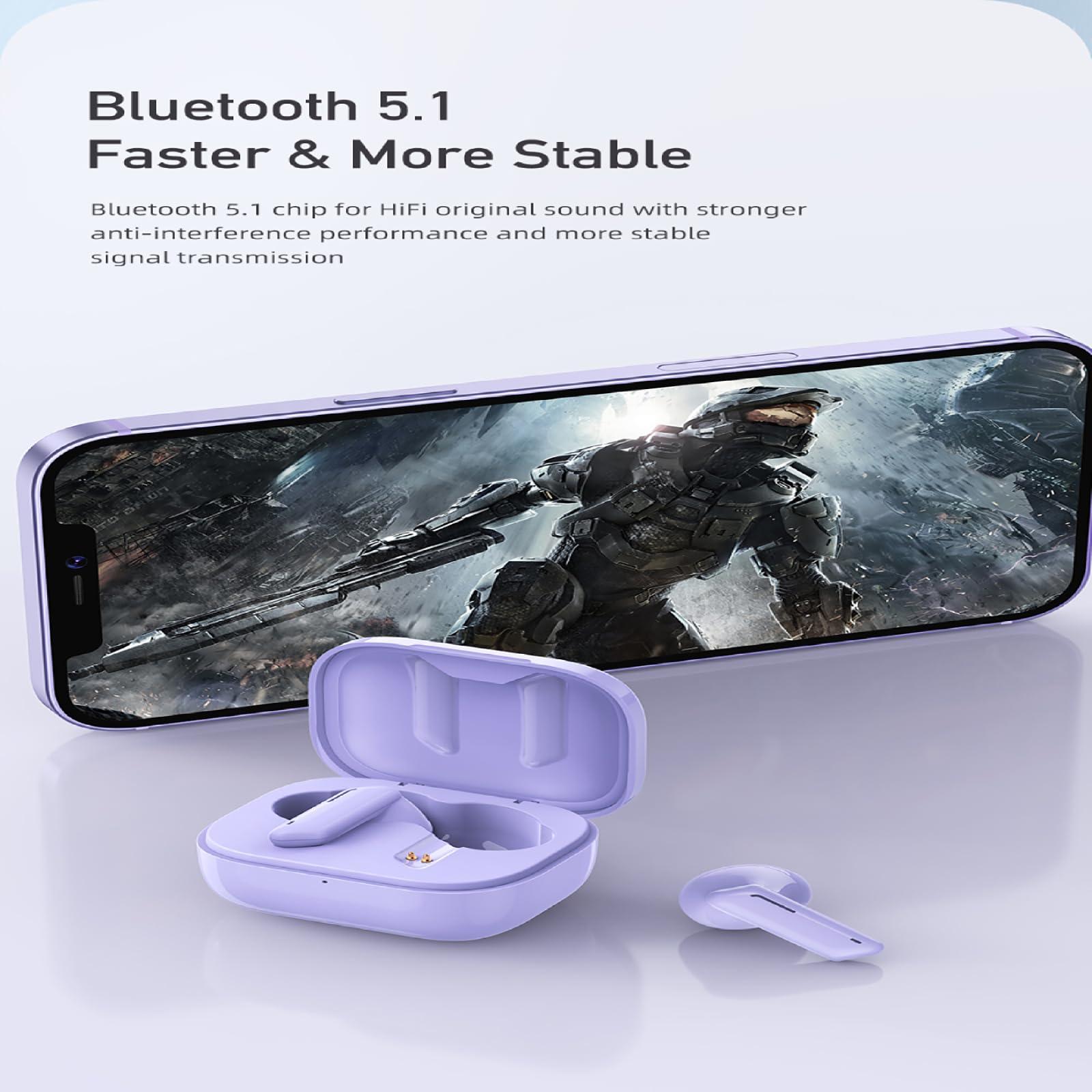 AWEI AWEI Bluetooth Earbuds, Bluetooth Ear Buds with Big Bass Stereo Sound, 35 Hours Playtime, Lightweight in-Ear Fit, Wireless Earbuds IPX4 Waterproof Compatible with iPhone, Android, Laptops, TV, Sports