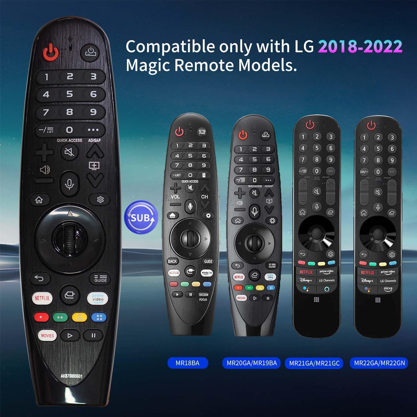 RIVIERA Riviera Voice Magic Remote AKB75855501 for Most LG OLED QNED NanoCell Webos Smart TV with Voice Control & Pointer Function Compatible with TV 2018~2024 MR24GN MR23GA MR22GA MR21GA MR20GA MR19/18BA