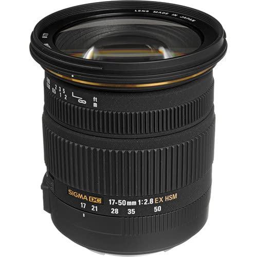 Sigma Sigma 17-50mm f/2.8 EX DC OS HSM Lens for Canon EF + 64GB Sandisk Extreme Pro SD Card (Extreme Bundle) with Accessories