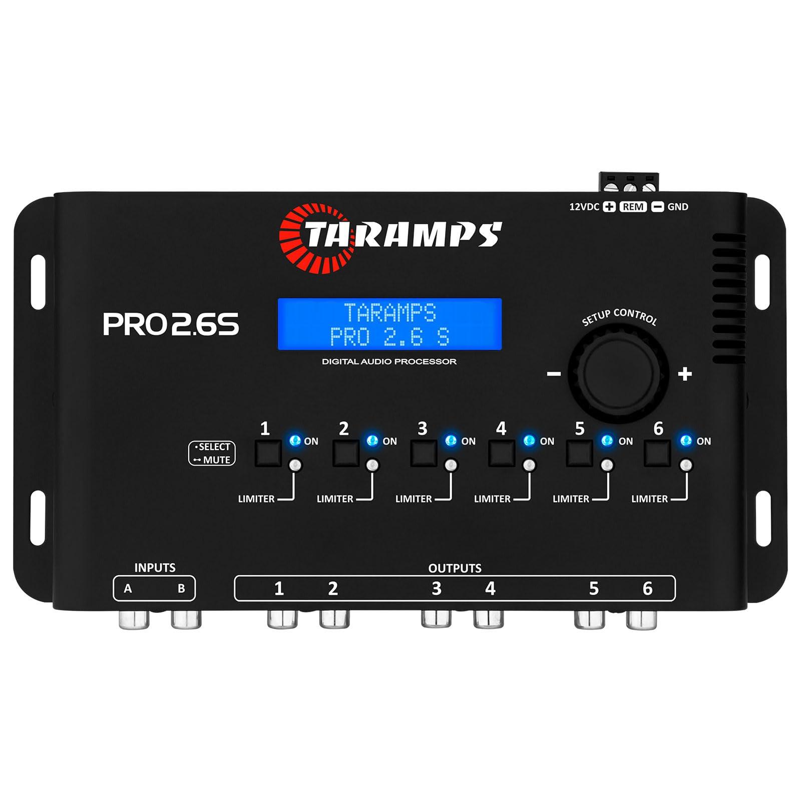 Taramp's Taramp\'s Pro 2.6S Digital Signal Processor Equalizer 3-band Graphic Equalization 6 Channels 18K Ohms(RCA) Output Impedance 47 Ohms Limiter Adjustable Car Audio System