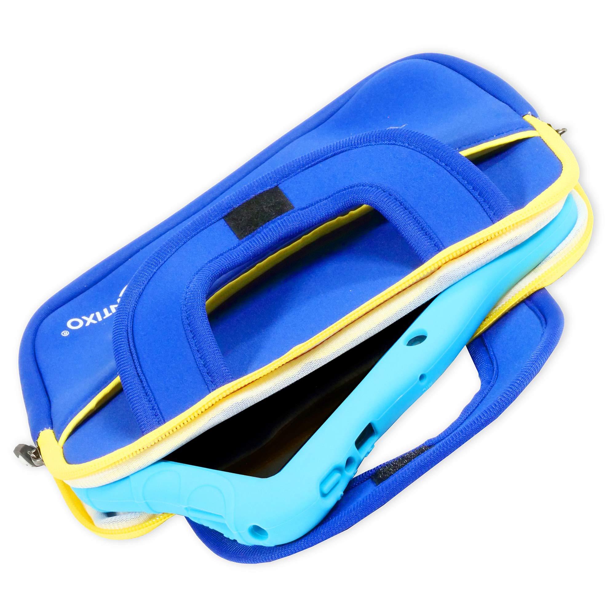 Contixo Contixo K103A Kids Learning Tablet & TB02 10" Protective Sleeve Bag, Toddler Tablet with 80 Disney Storybooks Pre-Installed, Parental Control, Shockproof & Water-Resistant Carrying Case, Blue
