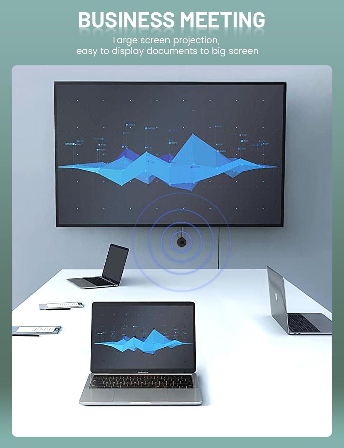 nohzio NOHZIO Wireless HDMI Display Dongle Adapter,No Need Any APP,No Setup, Streaming Video/Audio from Laptop,Tablet, PC, Smartphone to HDTV/Projector/Monitor, Support Android, iOS, Windows and MacOS