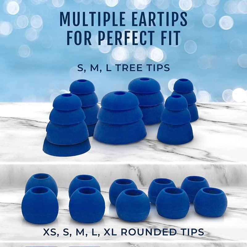 H2O Audio H2O Audio Interval Waterproof Swimming Headphones for Apple Watch  Bluetooth IPX8 Underwater Sports Earbuds with Bass-Amplified Surge S+, 6-Hour Playtime