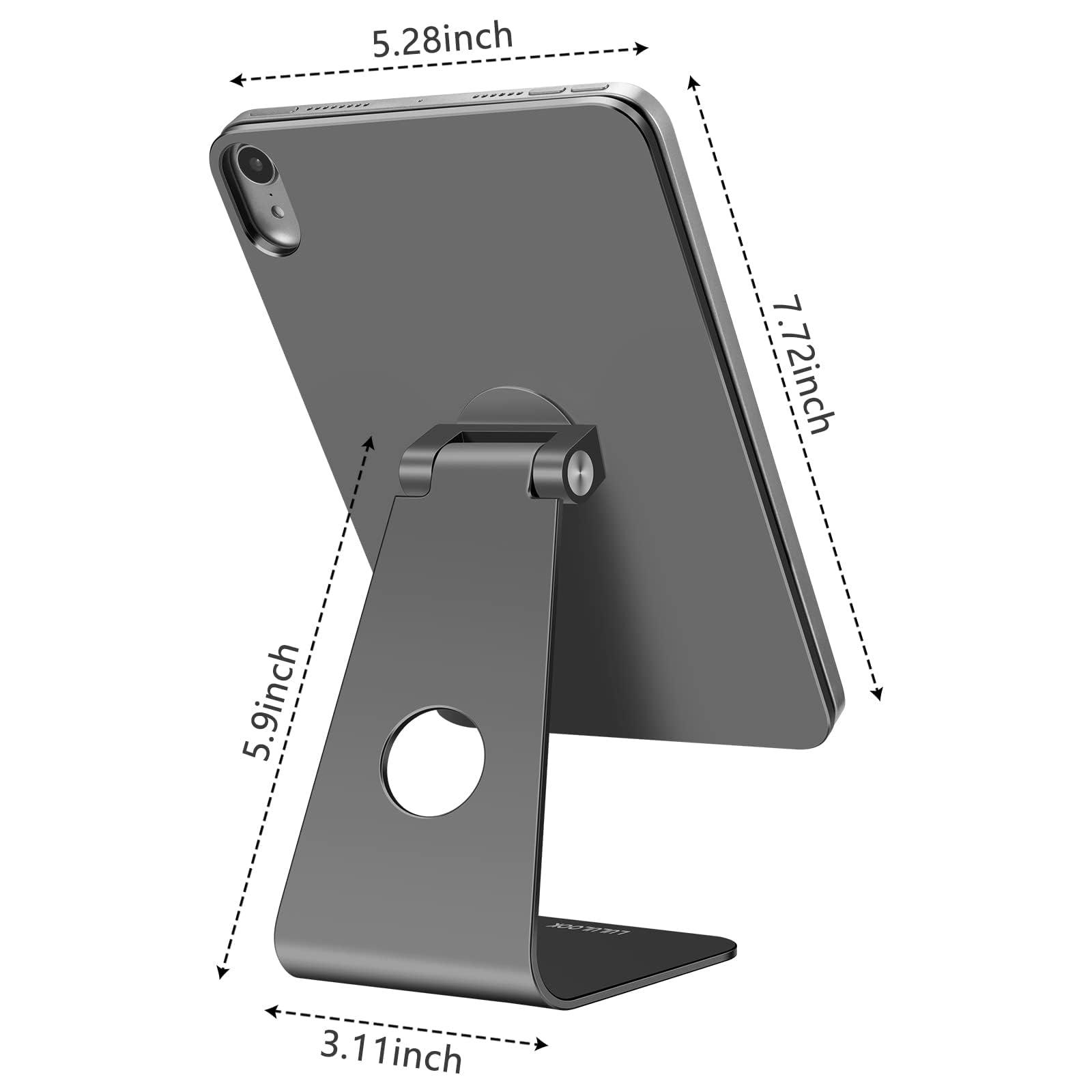 LULULOOK LULULOOK Magnetic Stand for iPad Mini 6 (8.3 inch, 2021), Adjustable Desk Tablet Holder, Aluminum Rotatable Floating Stand for Apple iPad Mini 6 Drawing, Viewing (Gray)