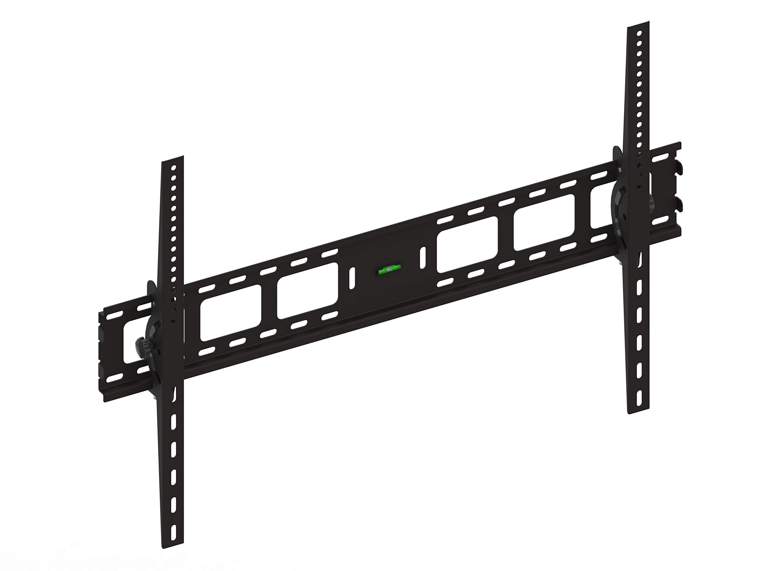 Impact Mounts Impact Mounts Extra Large LED Flat Tilt TV Wall Mount Bracket 55 57 60 62 65 70 75 80 82 83 85 90 100 110 120 Solid Piece Wall Plate and Verticals. Lockable with A Padlock for Extra Security