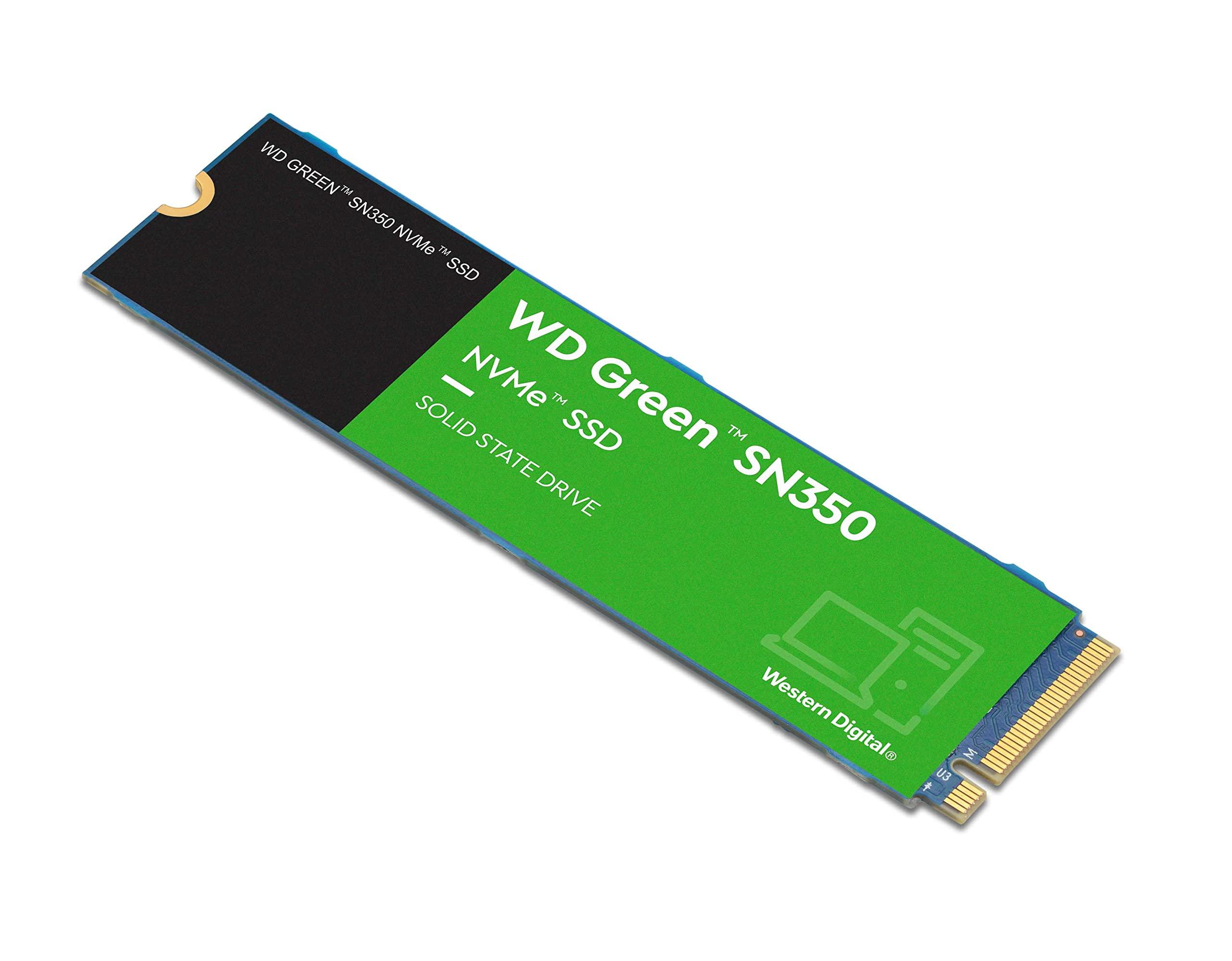 Western Digital Western Digital 500GB WD Green SN350 NVMe Internal SSD Solid State Drive - Gen3 PCIe, M.2 2280, Up to 2,400 MB/s - WDS500G2G0C