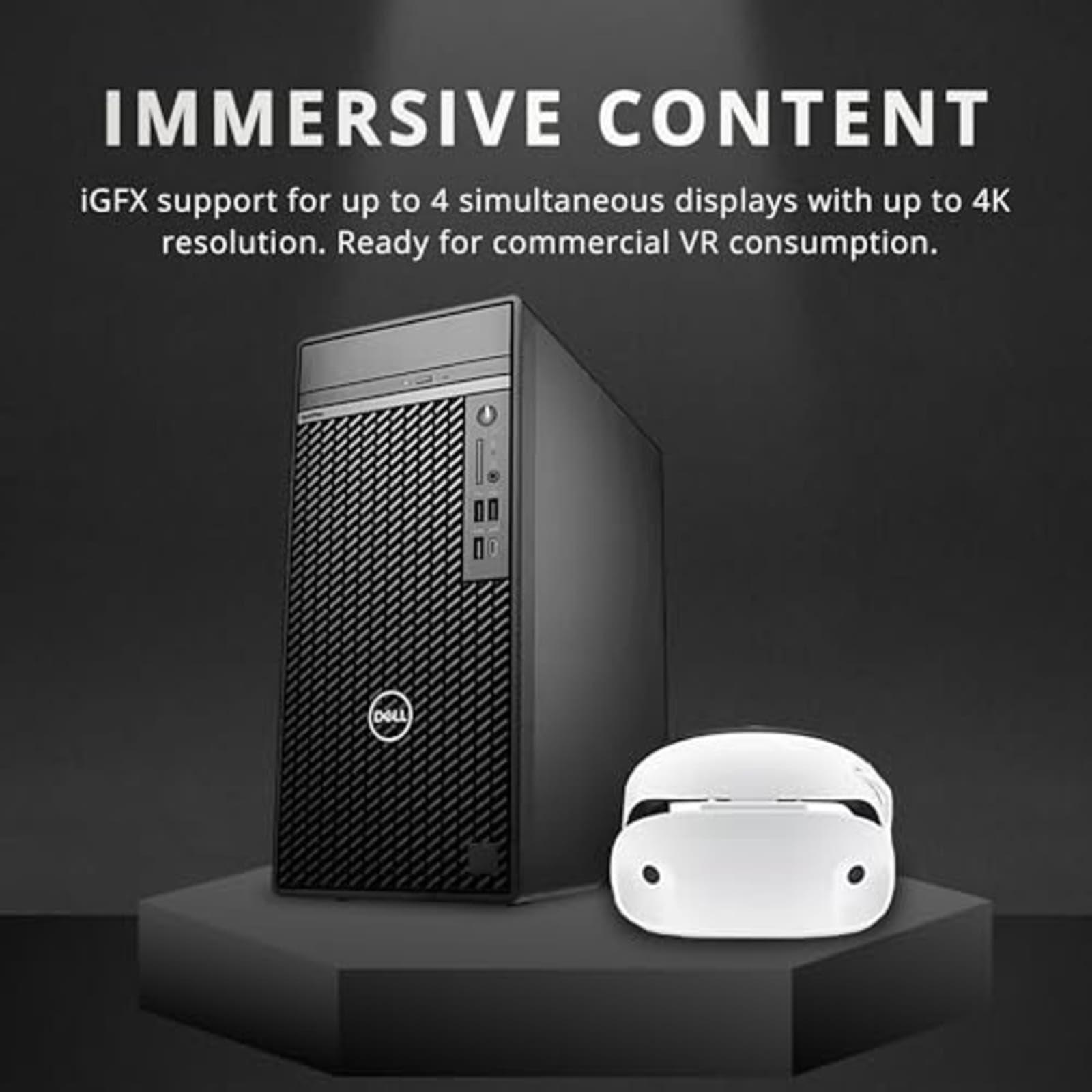 Dell Dell Optiplex 7080 MT Mini Tower Desktop | Core i7-10700 - 512GB SSD Hard Drive - 16GB RAM | 8 cores @ 4.8 GHz Win 11 Pro Black (Renewed)