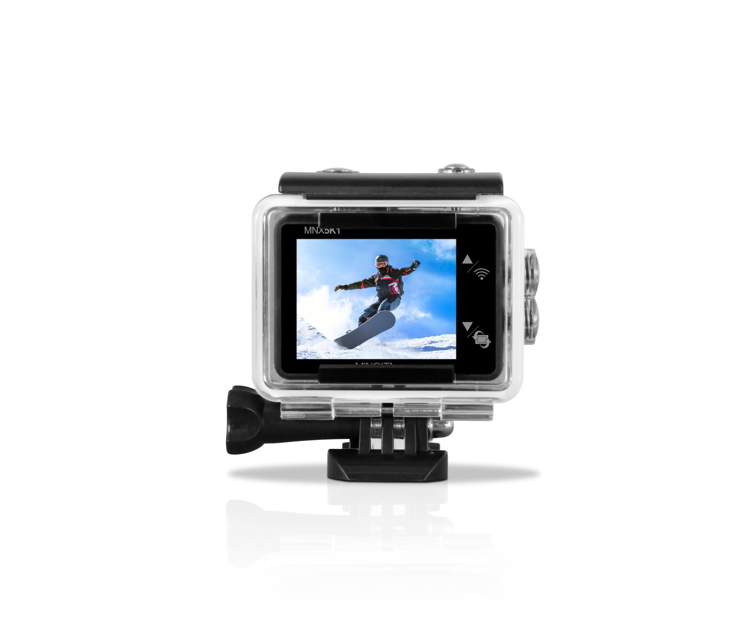 Minolta Minolta MNX5K1 5K Ultra HD / 24 MP Action Camera Kit with Waterproof Case