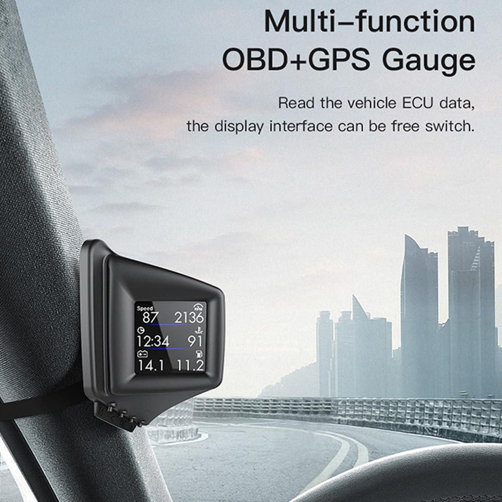 KACEPAR KACEPAR Head Up Display, Car HUD P8, OBDII & GPS Dual System, The 1st Model in The Market Can be Installed on A-Pillar Trim