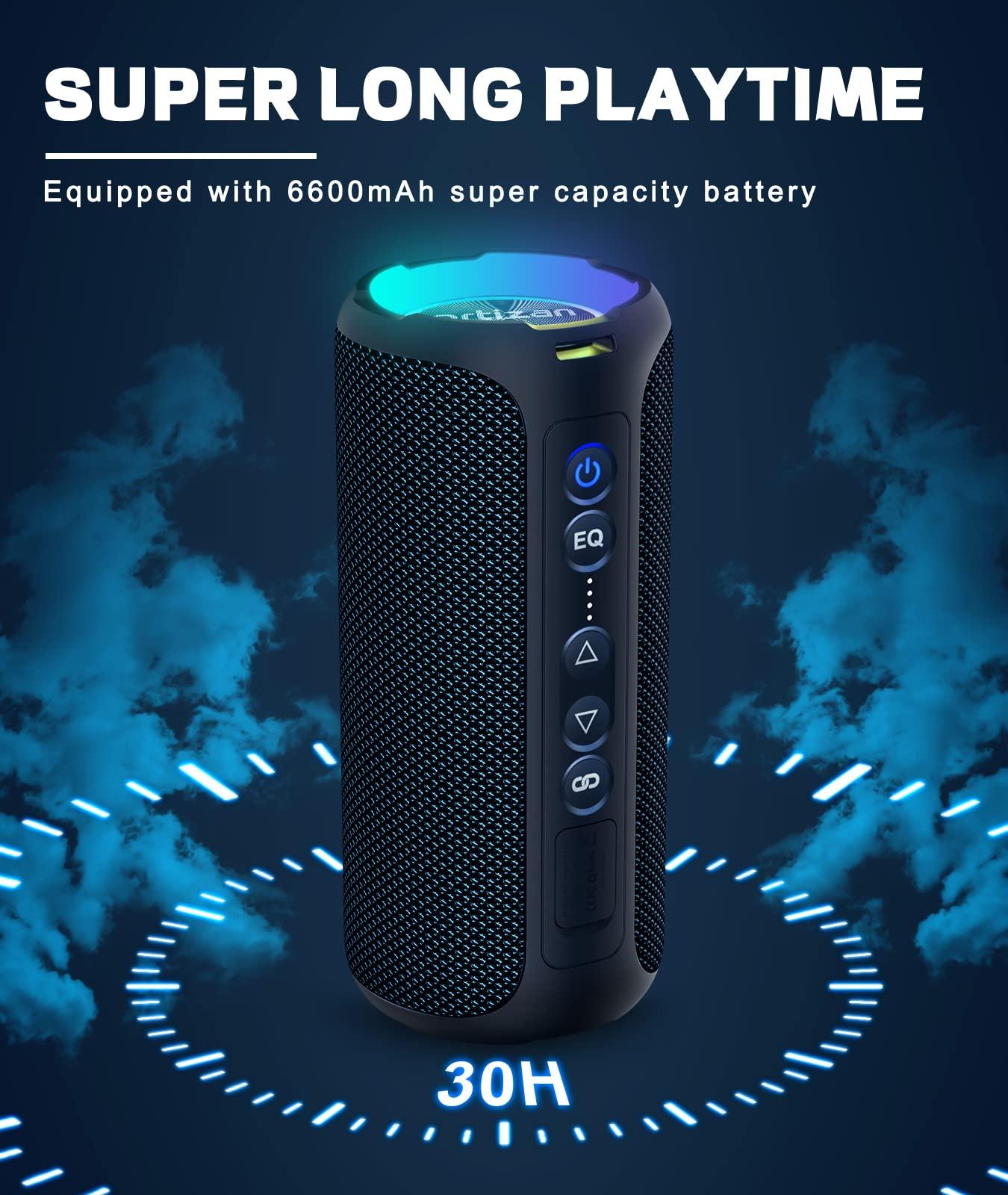 Ortizan Ortizan X10 Black & X8 Pro Portable Bluetooth Speaker, IPX7 Waterproof Wireless Speaker with Loud Stereo Sound