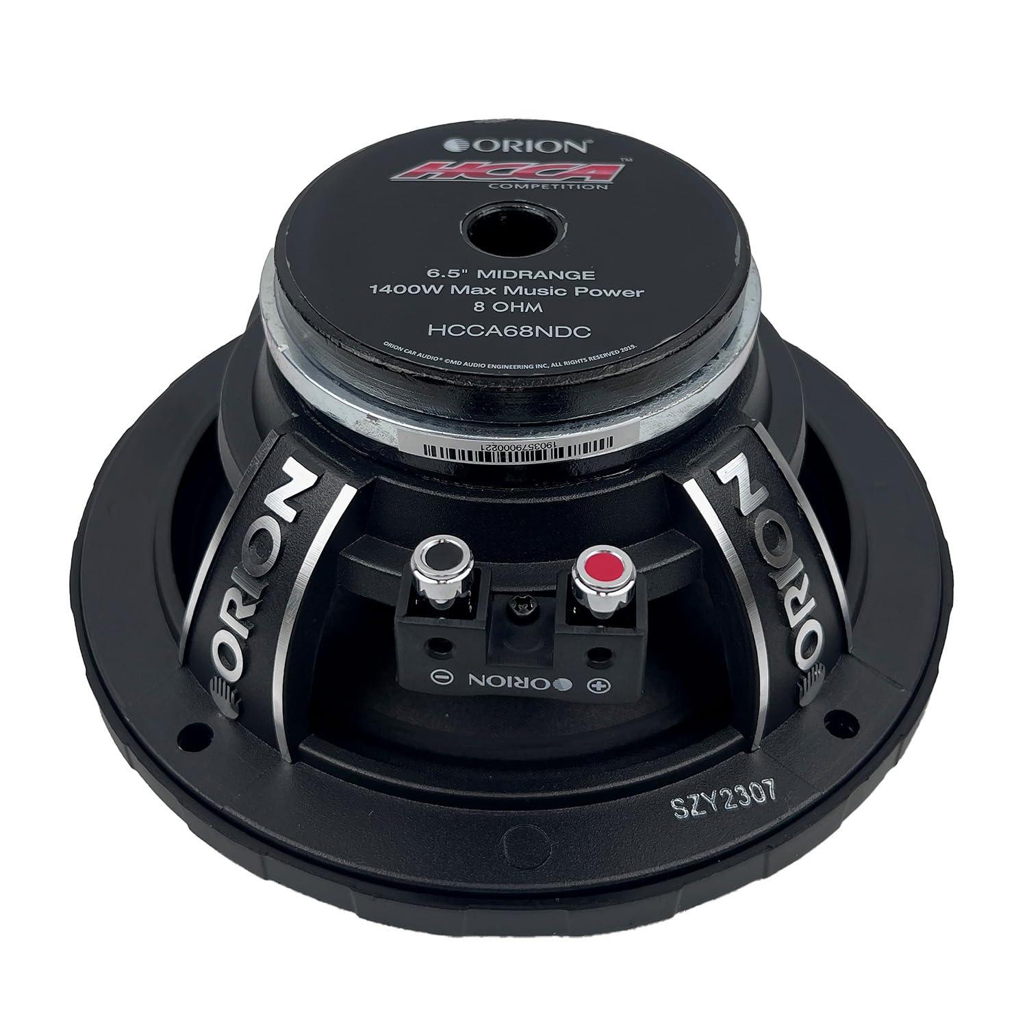 ORION ORION HCCA68NDC HCCA Series 6.5 Ultra Efficient Neodymium Midrange Dust Cap Loudspeaker, 1400W Max Power, 350W RMS, 8 Ohm, 1.5 Voice Coil - High Output Pro Car Audio, Premium Quality Speaker (Pair)