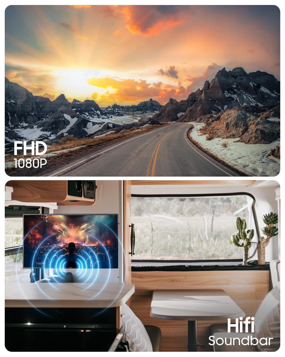 SYLVOX SYLVOX Smart RV TV, 40'' 12 Volt TV for RVs, 1080P FHD Compatibility with Google TV & Google Assitant, Bulit in App Store, Screencast, Small Smart Television for RVs, Campers, Boats and More