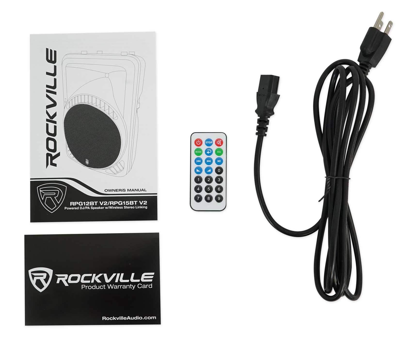 Rockville Rockville RPG15BT 15" Active 1000w DJ PA Speaker w Bluetooth+Stand+Headset+Cable