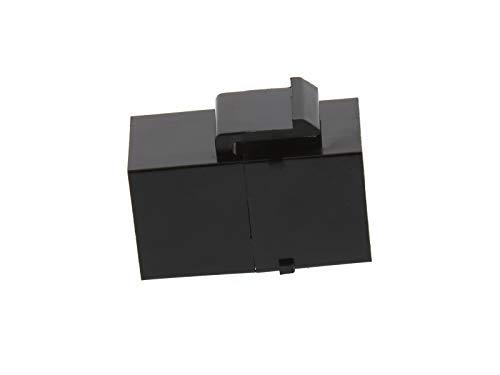 Networx Networx Black Cat6 RJ45 Feed Through Panel Mount Keystone Coupler