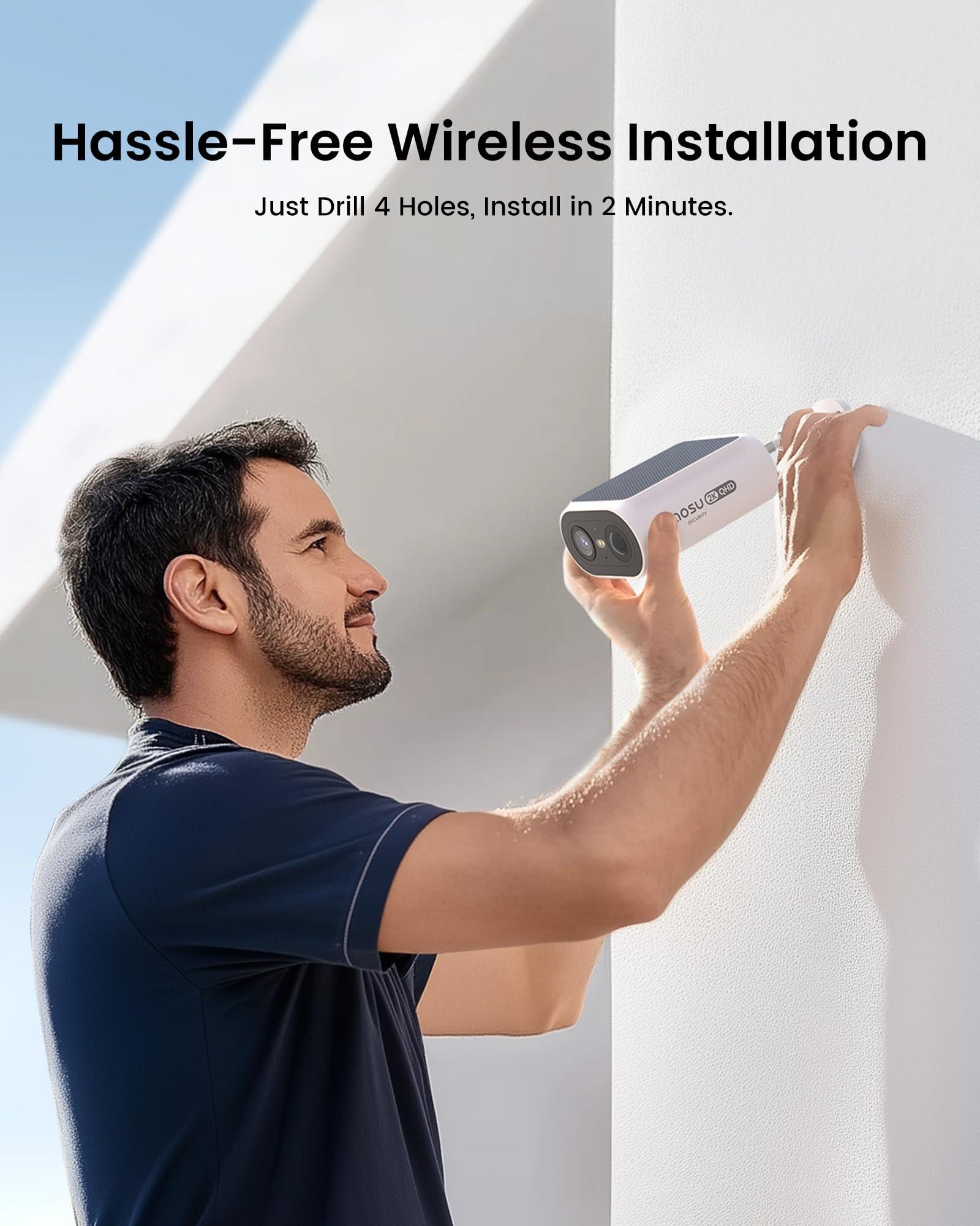 AOSU AOSU Solar Security Cameras Wireless Outdoor & Doorbell Camera