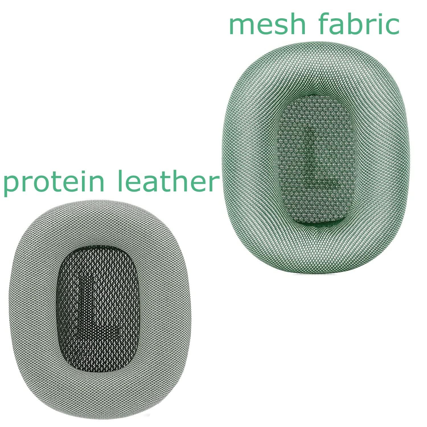 WJIAW ear cushions for appple AirPods Max replacement leather earpads sweat proof ear cups cushion replace for airpod max headphone with protein leather memory foam and magnet (green)