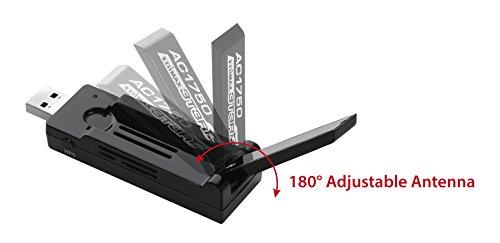 Edimax Edimax Wi-Fi 5 802.11ac AC1750, Dual-Band 2.4/5GHz Adapter for PC, Wireless AC USB 3.0 Adapter Dongle w/ Foldaway Antenna, Up to 1750Mbps Transfer, Win11 Plug-n-Play, Mac OS, Linux, EW-7833UAC