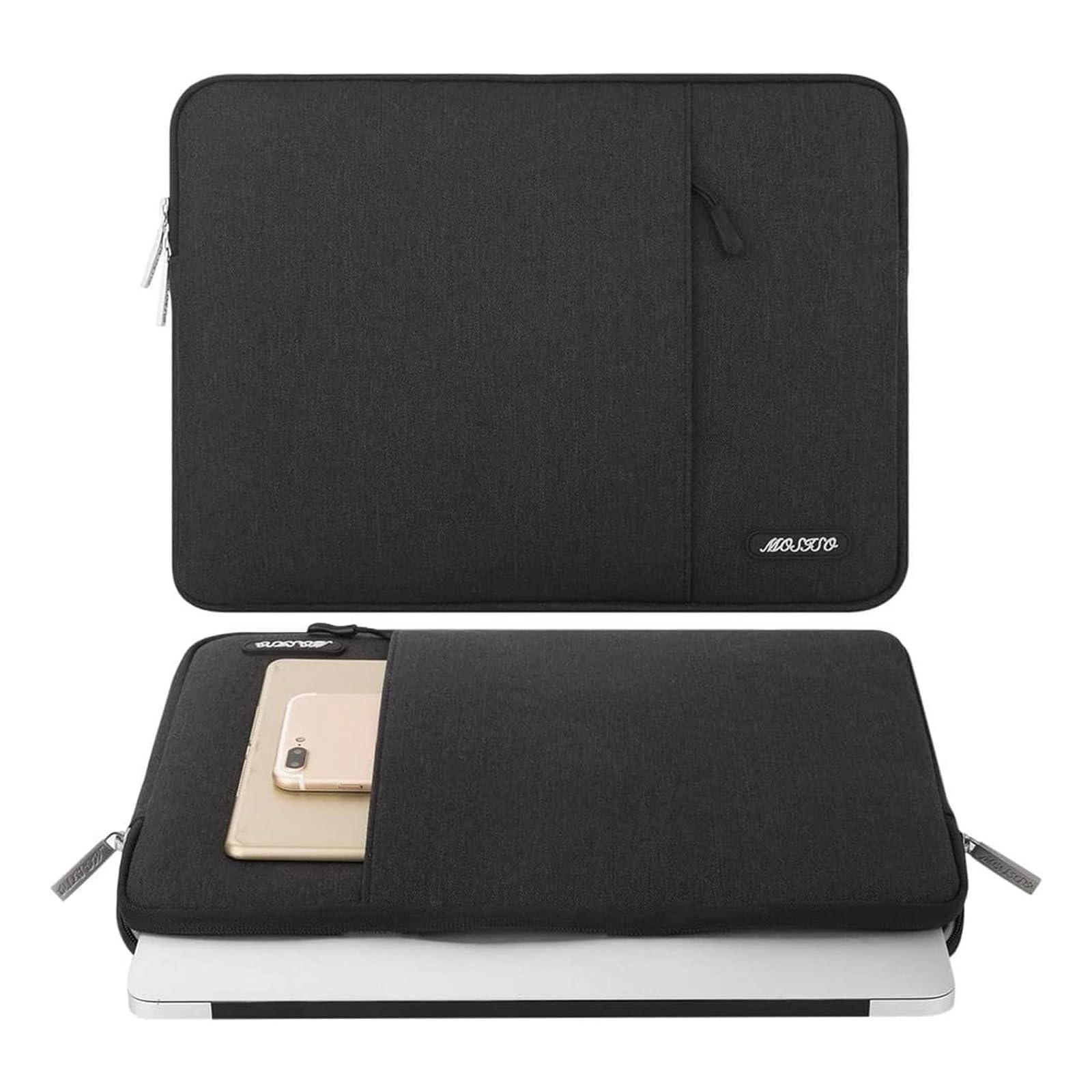 MOSISO MOSISO Laptop Sleeve Bag Compatible with 18-18.5 inch ASUS Gaming Laptop Monitor HP Dell Lenovo Notebook Computer, Polyester Vertical Case with Pocket, Black