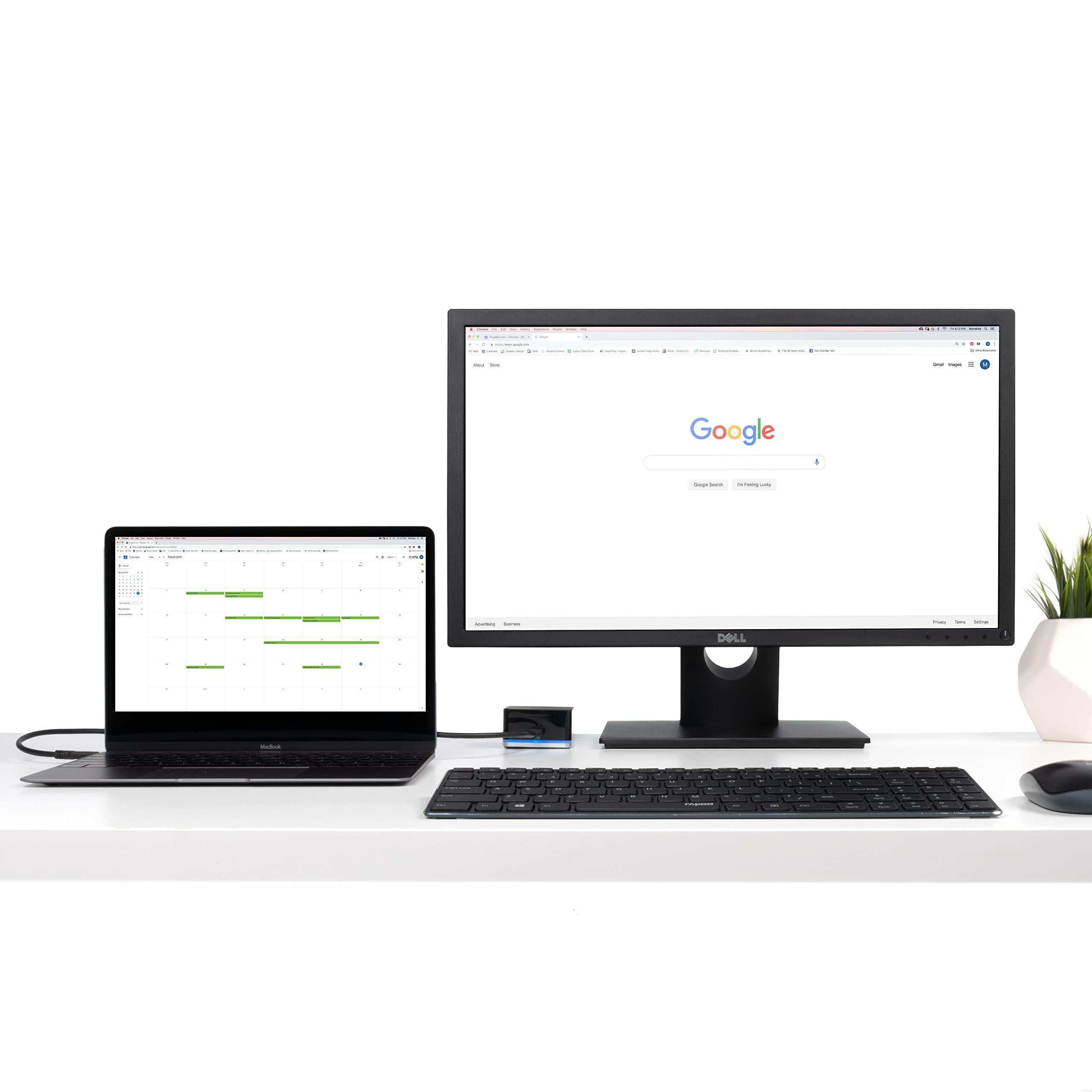 Plugable Plugable USB C Cube - Wired Mini Docking Station, Compatible with Thunderbolt 3 Ports and Specific USB-C Systems - Driverless (No Host Charging, Connect 1x HDMI up to 4K @30Hz, Ethernet, 3X USB Ports)