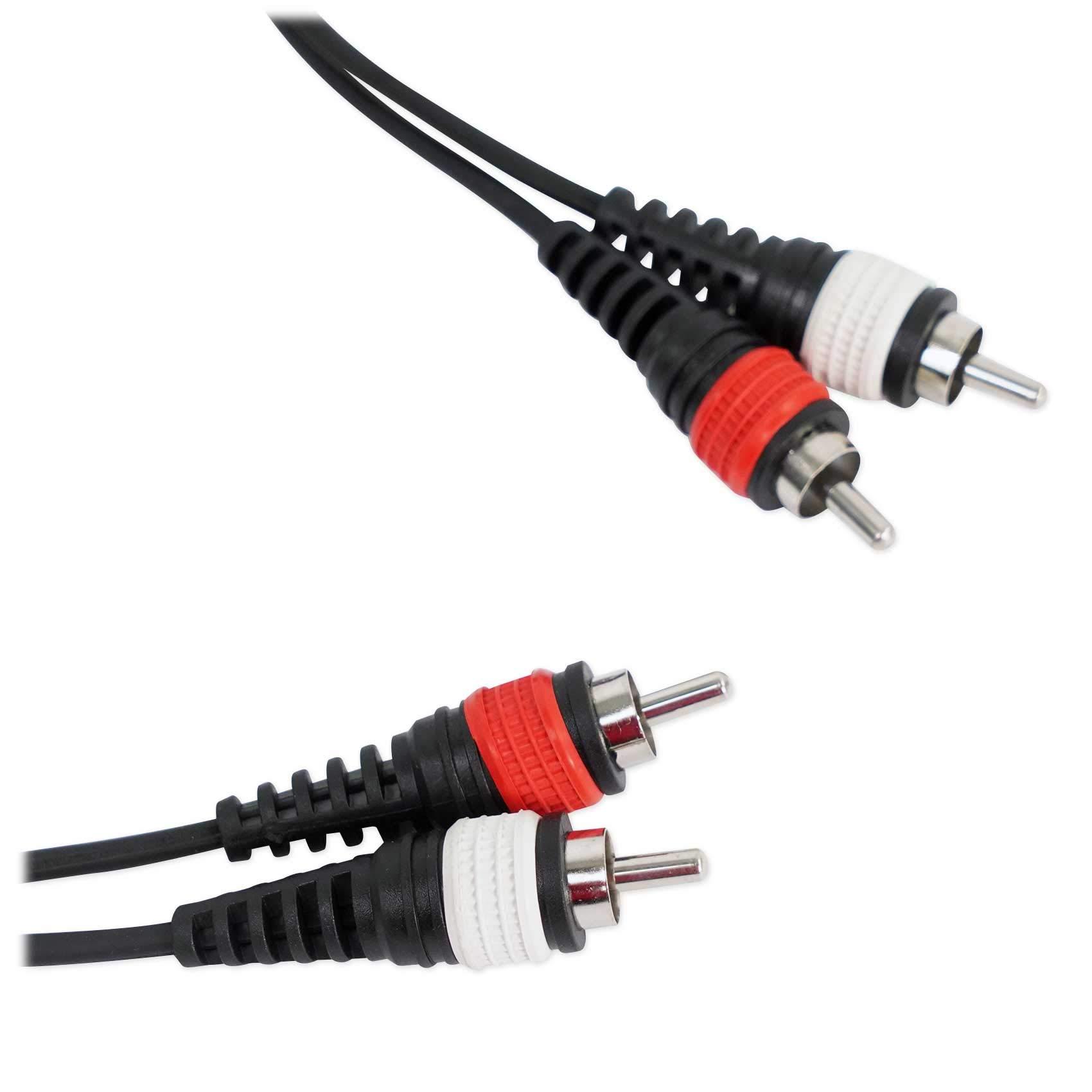 Rockville Rockville RCDR25B 25 Ft Dual RCA to Dual RCA Cable, 100% Copper, Noise-Free Audio, Durable Build, Flexible Design, for DJs and Home Theater