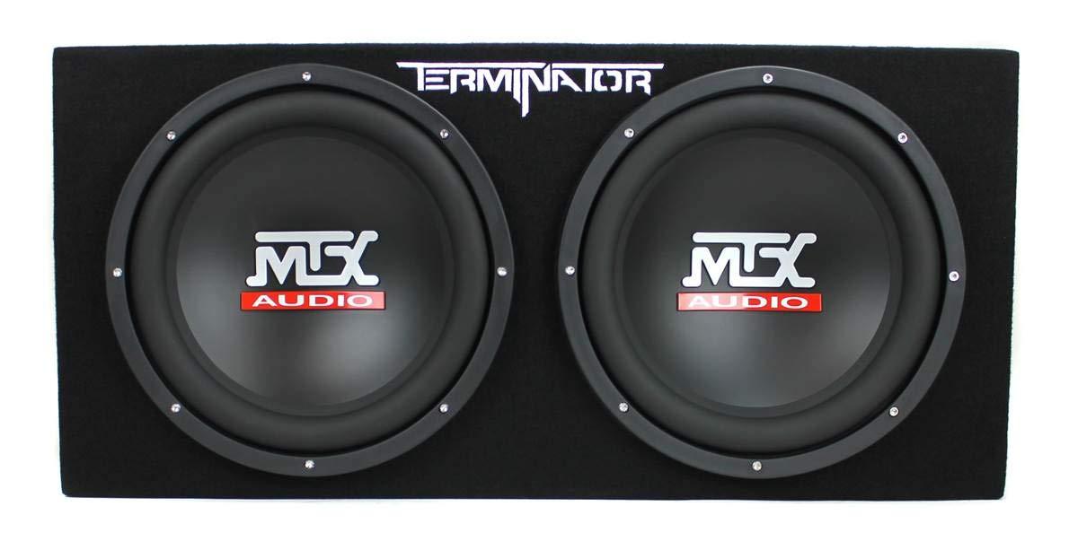 MTX MTX TNP212D2 12" 1200W Dual Loaded Car Subwoofer Audio with Sub Box and Amplifier (4 Pack)