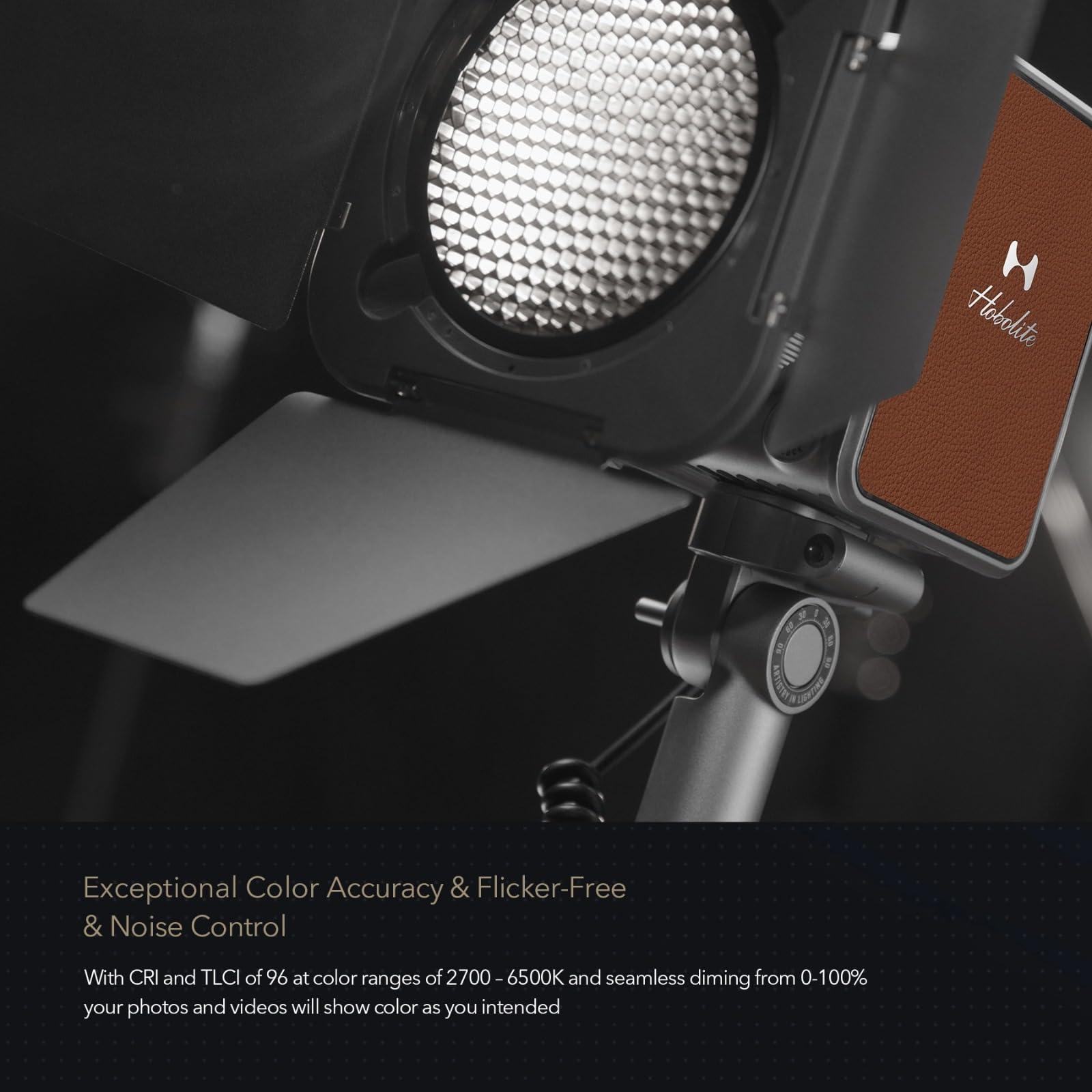 HOBOLITE Hobolite Avant Led Video Light Standard Kit 100W Bi-Color 2700K-6500K CRI/TLCI 96+ Stepless Dimmable Photography Lighting, Professional Video Lighting Solution for Content Creators