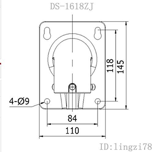 visiPower DS-1618ZJ Short Arm Indoor/Outdoor Aluminum Alloy Wall Mount Bracket for Speed Dome Most PTZ Camera