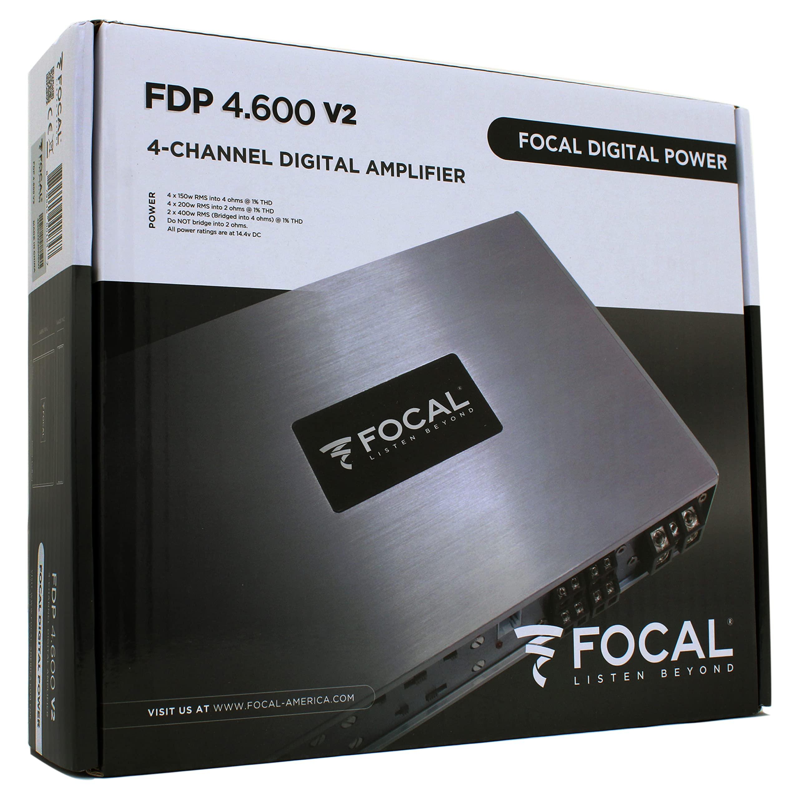 DirectNine Basics Focal FDP-4.600v2 4-Channel Full Range Class D Component Speakers Amplifier