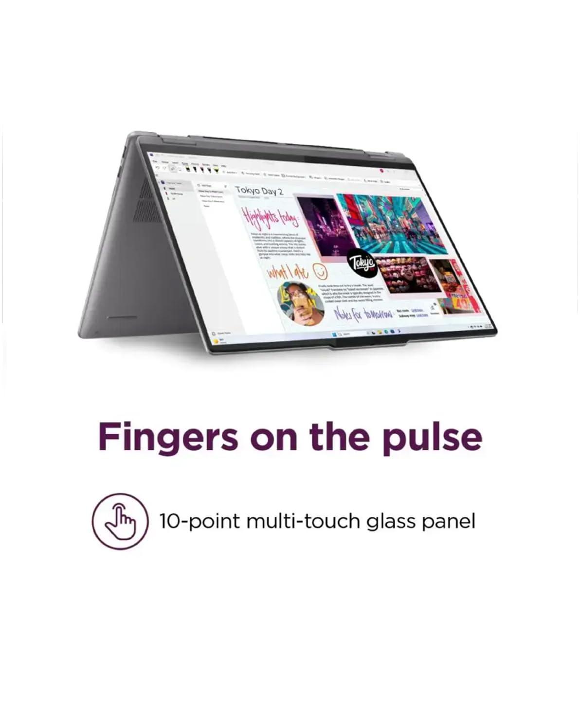 Lenovo Lenovo - Yoga 7 2-in-1 16" WUXGA (1920x1200) Laptop - AMD Ryzen 5 8640HS with 8GB Memory - 512GB SSD - AMD Radeon 760M Graphics - Backlit Keyboard - Wi-Fi 6E - Windows 11 - Storm Grey - W/GaLiMu